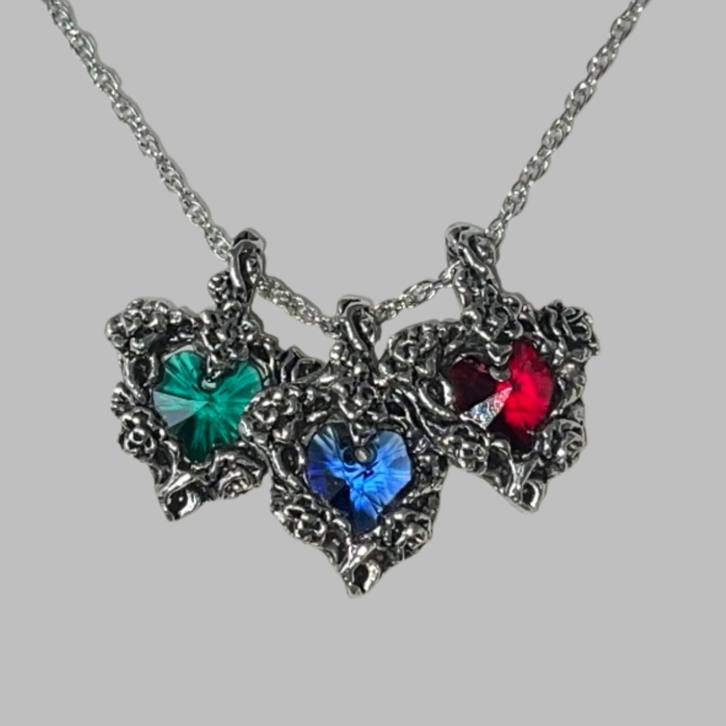 Rose Heart Pewter Pendant